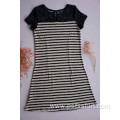 Knitted Fabric Striped Patchwork Dress